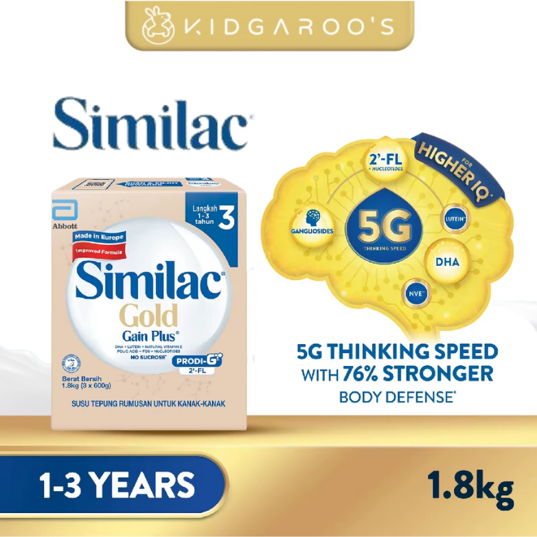 Similac Gain Plus & Gain Kid Gold - Stage 3 / Stage 4